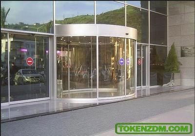 氟碳噴涂全弧自動門