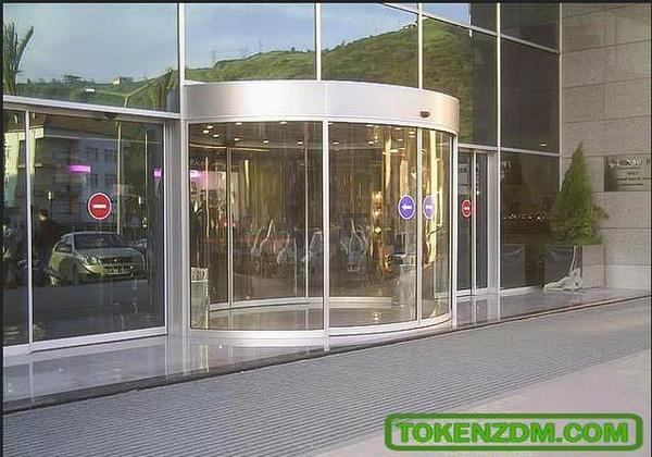 氟碳喷涂全弧自动门